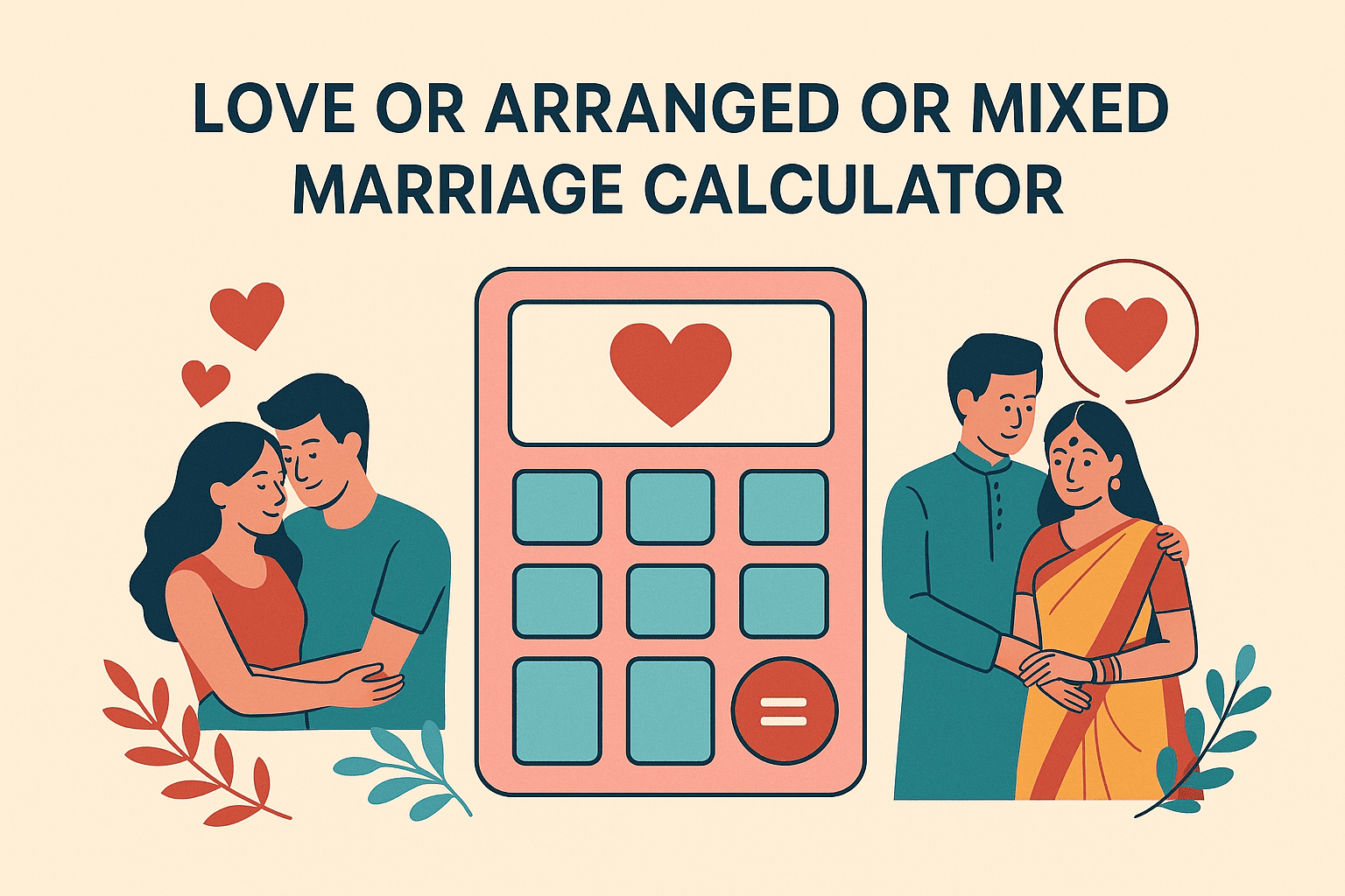 Love or Arranged or Mixed Marriage Calculator
