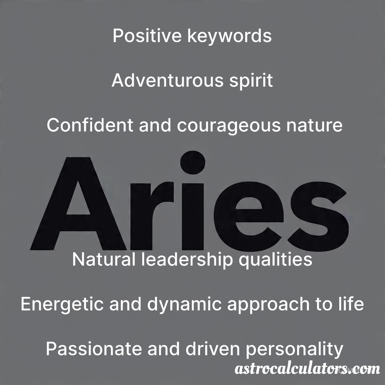 aries zodiac positive traits