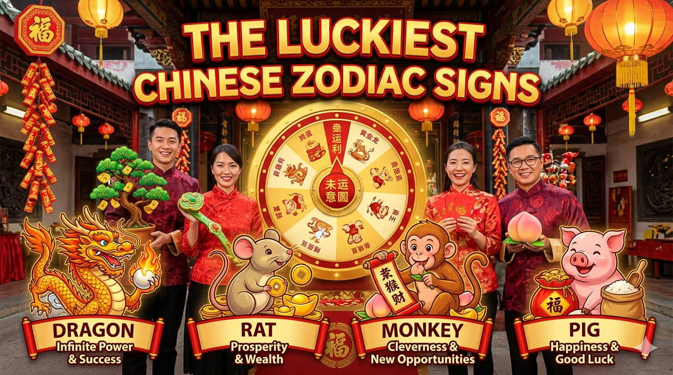 The Luckiest Chinese Zodiac Signs — Which Animals Are Blessed with the Most Fortune