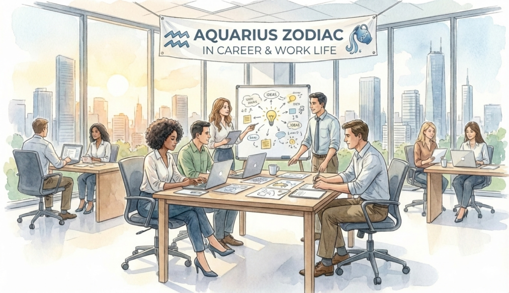 Aquarius in carrer and work