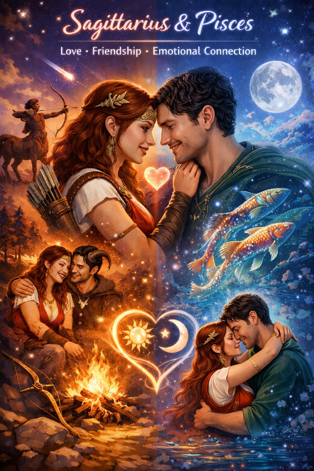 🌟 Sagittarius vs Pisces Compatibility Love Friendship Emotional Connection