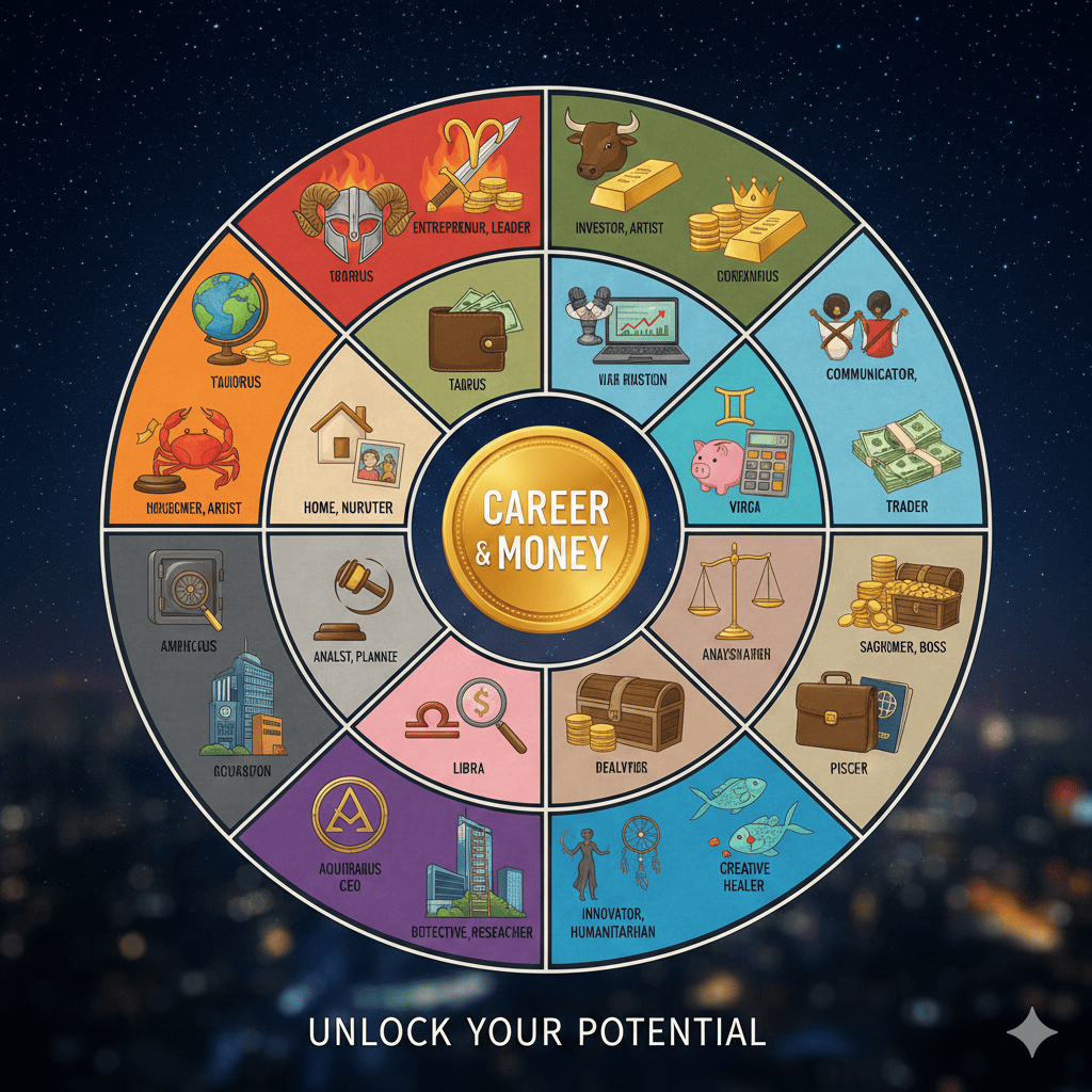 Career and Money by Zodiac Sign: Long-Term Success, Wealth & Life Decisions