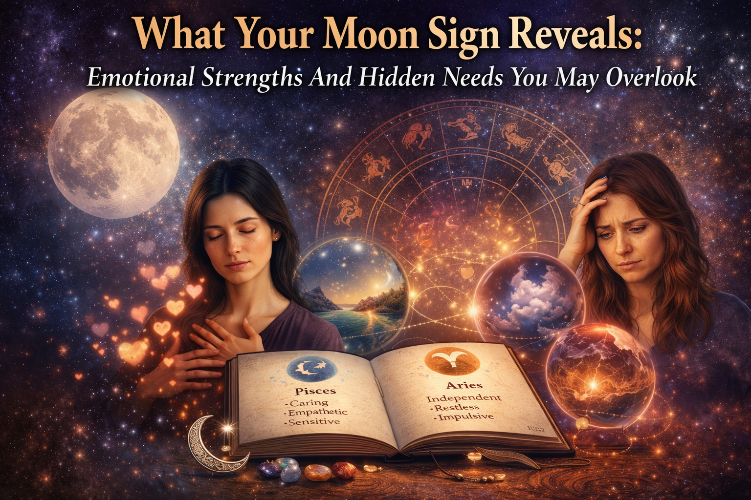 What Your Moon Sign Reveals About Emotional Needs, Comfort, and Instincts