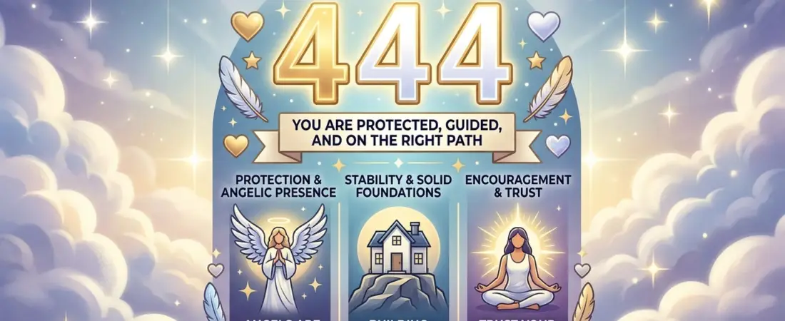 Angel Number 444 Meaning – Protection, Stability and What It Really Signals