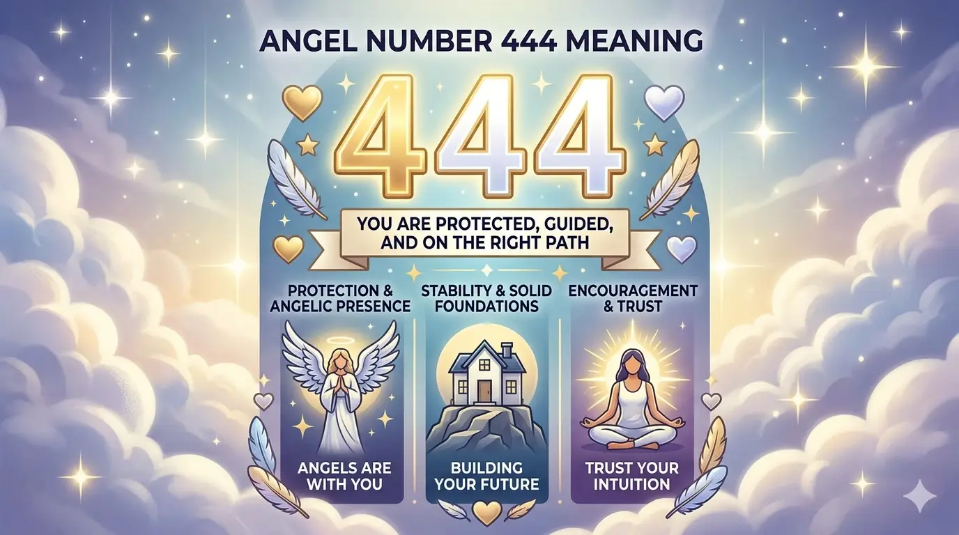 Angel Number 444 Meaning in 2026- Protection, Stability and What It Really Signals