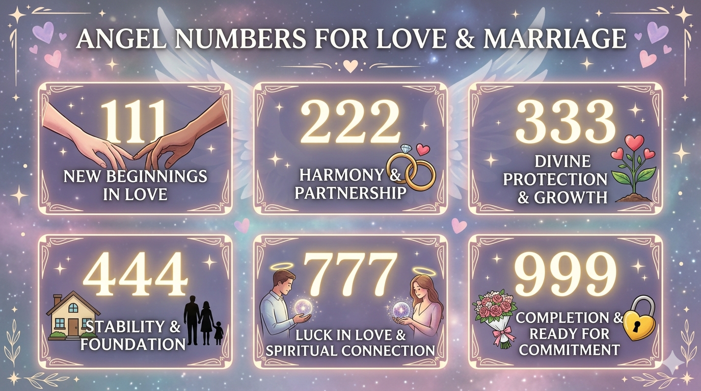 Angel Numbers for Love and Marriage — What Every Number Is Telling You