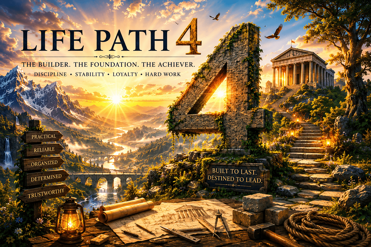 Life Path Number 4 Meaning – The Builder: Traits, Love, Career and Money