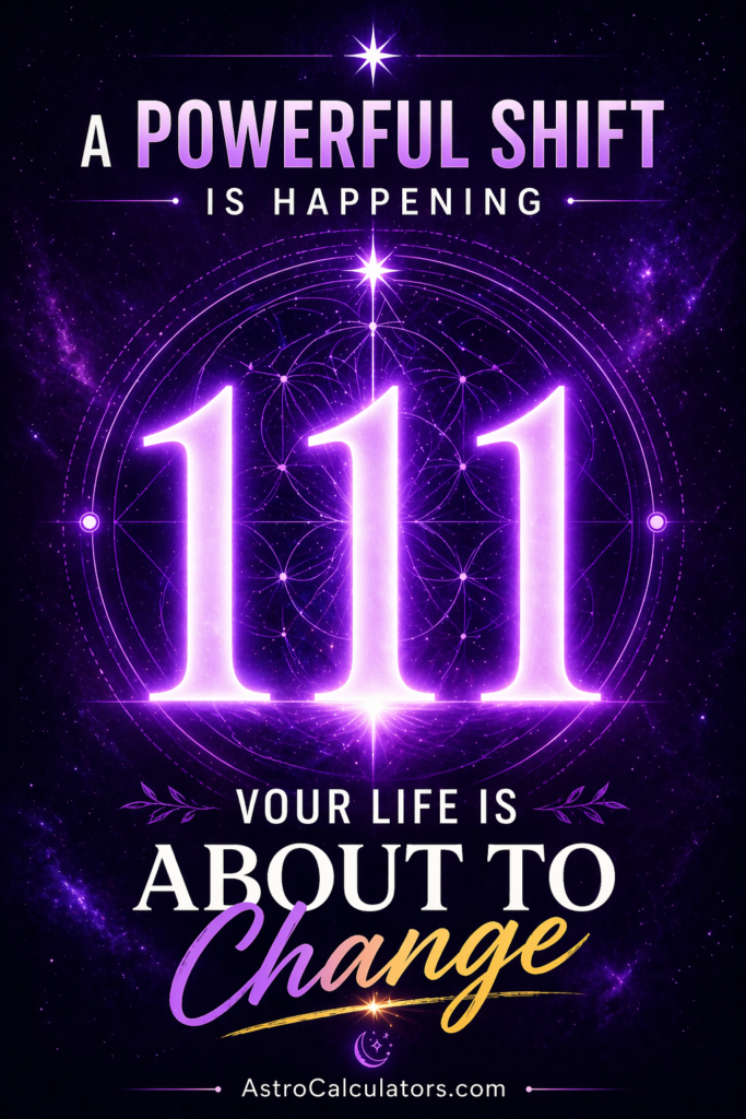 angel number 111 - Your life is about to change