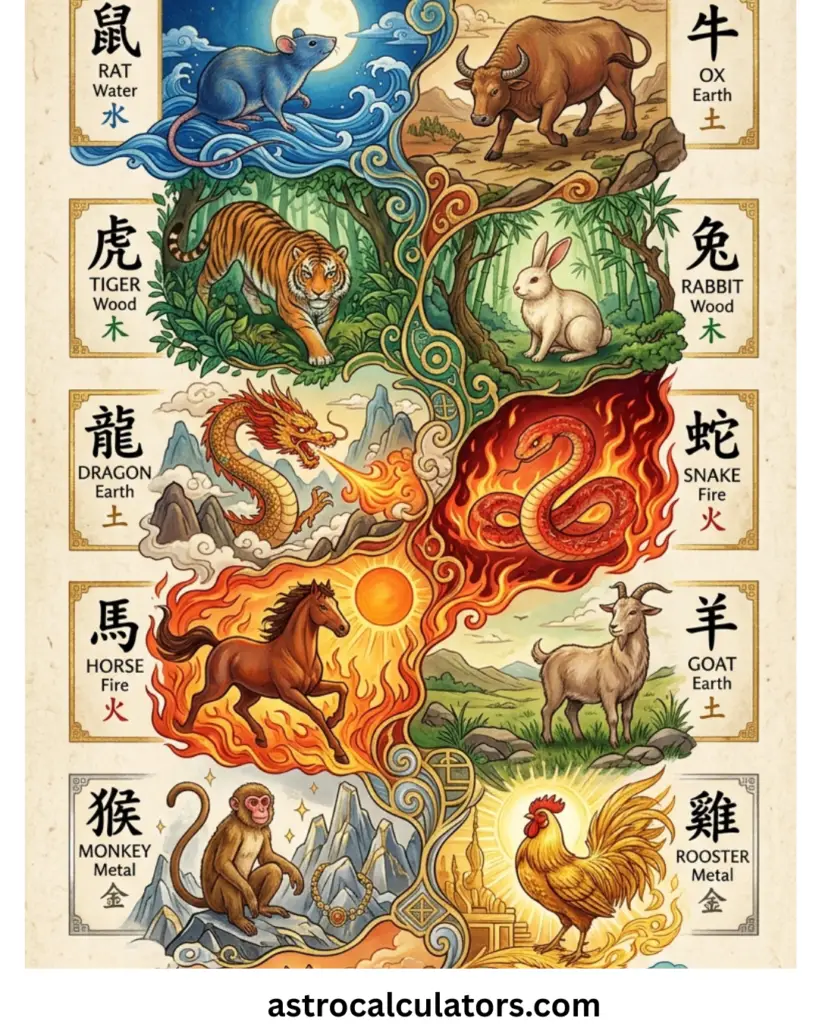 chinese zodiac elements calculator