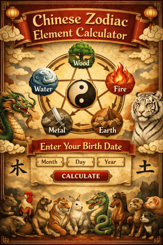 Chinese Zodiac Element and Animal Calculator
