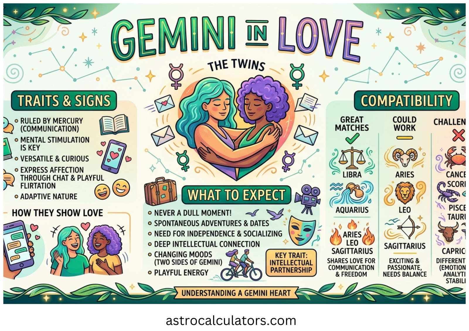 Gemini in Love — Traits, Signs, Compatibility and What to Expect