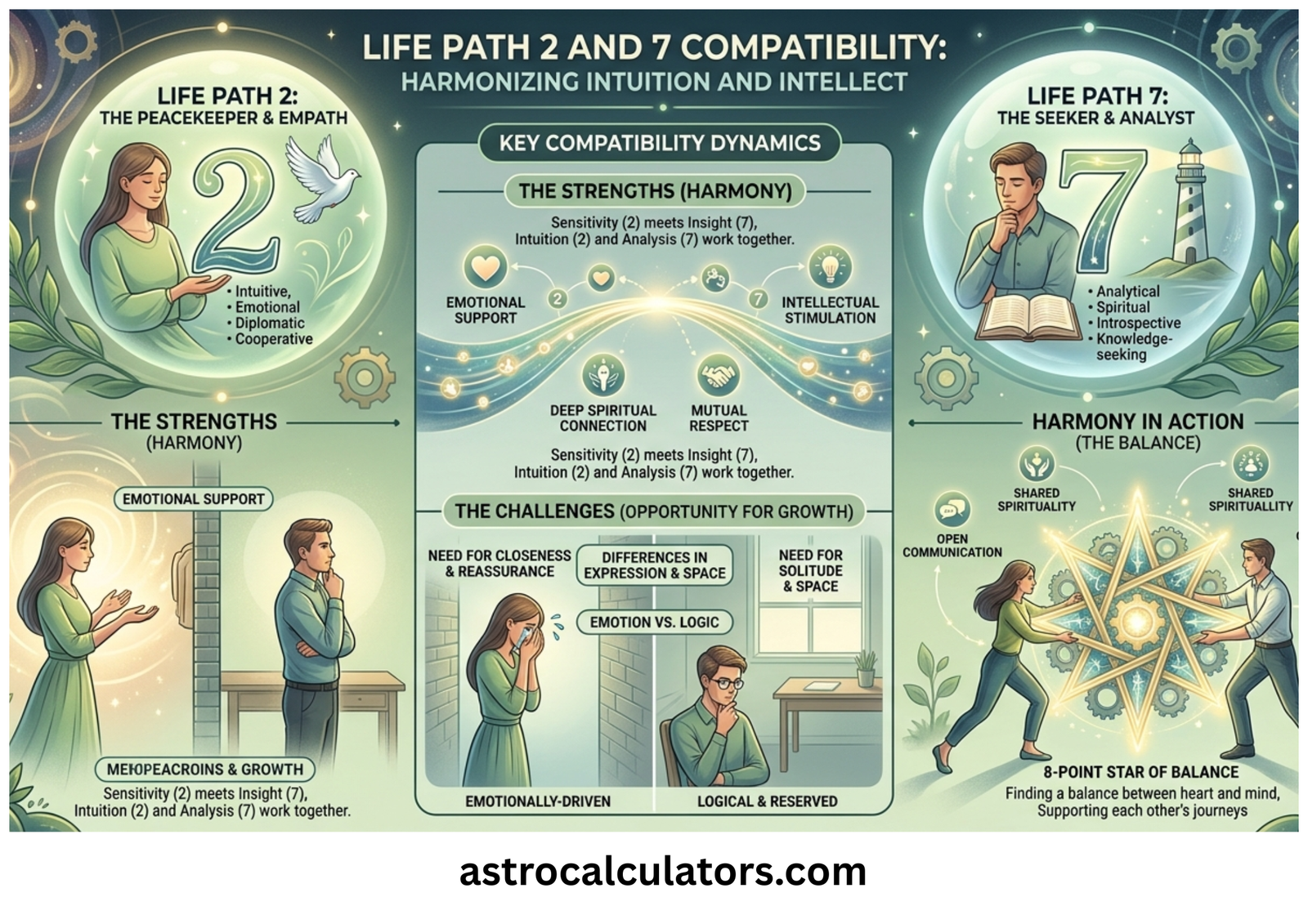 Life Path 2 and 7 Compatibility — Love and Relationships