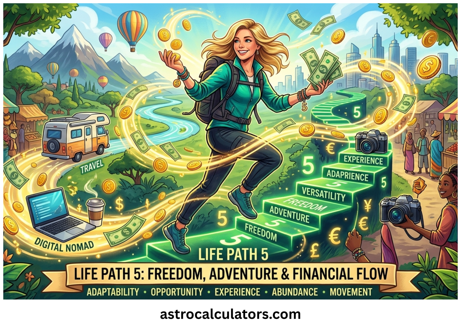 Life Path 5 and Money -Wealth, Habits and Strategy