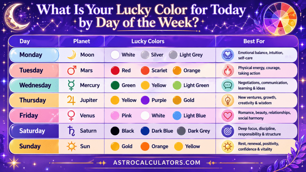 Lucky Color for Today