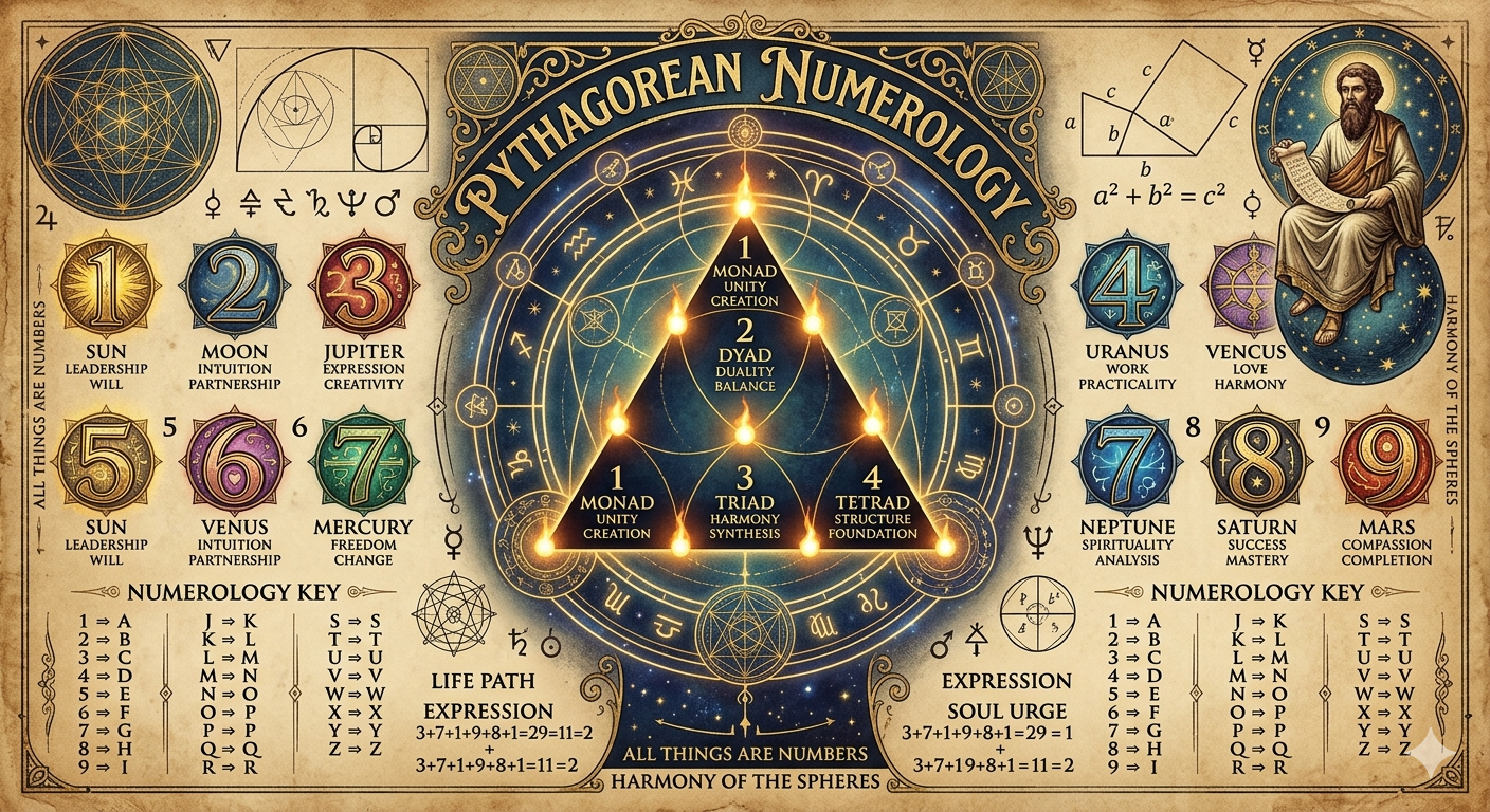 Pythagorean Numerology — The Complete Guide to the Original Number System