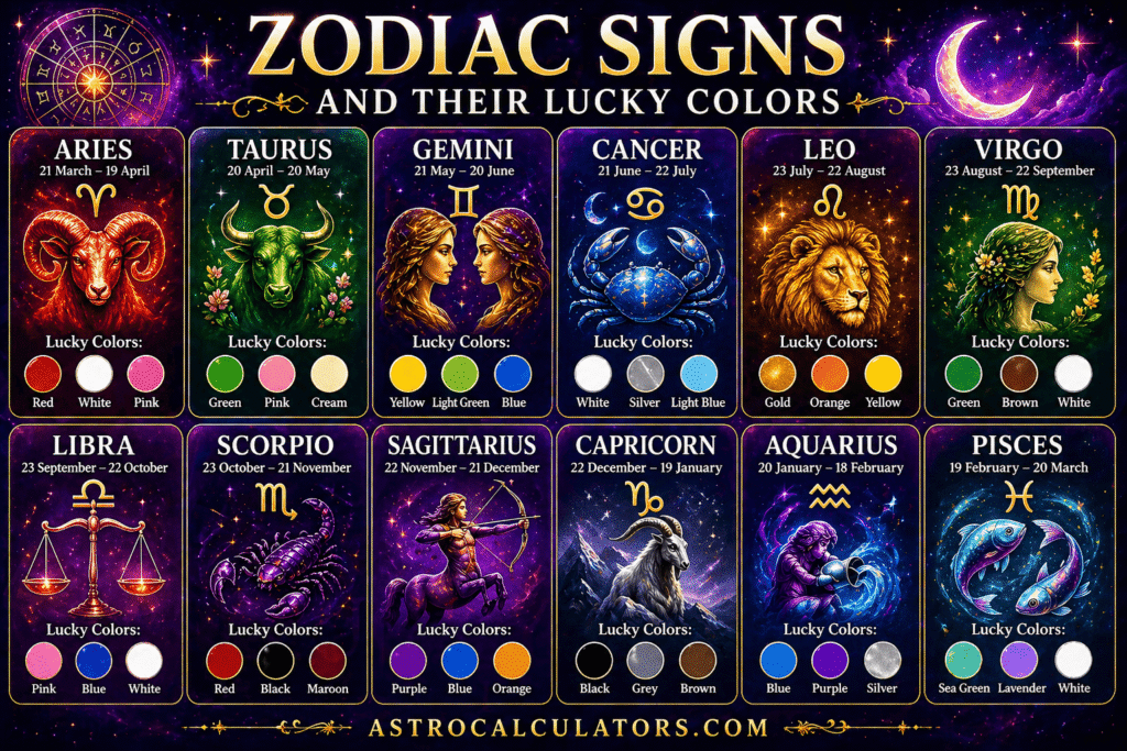 Zodiac Signs and Their Lucky Colors