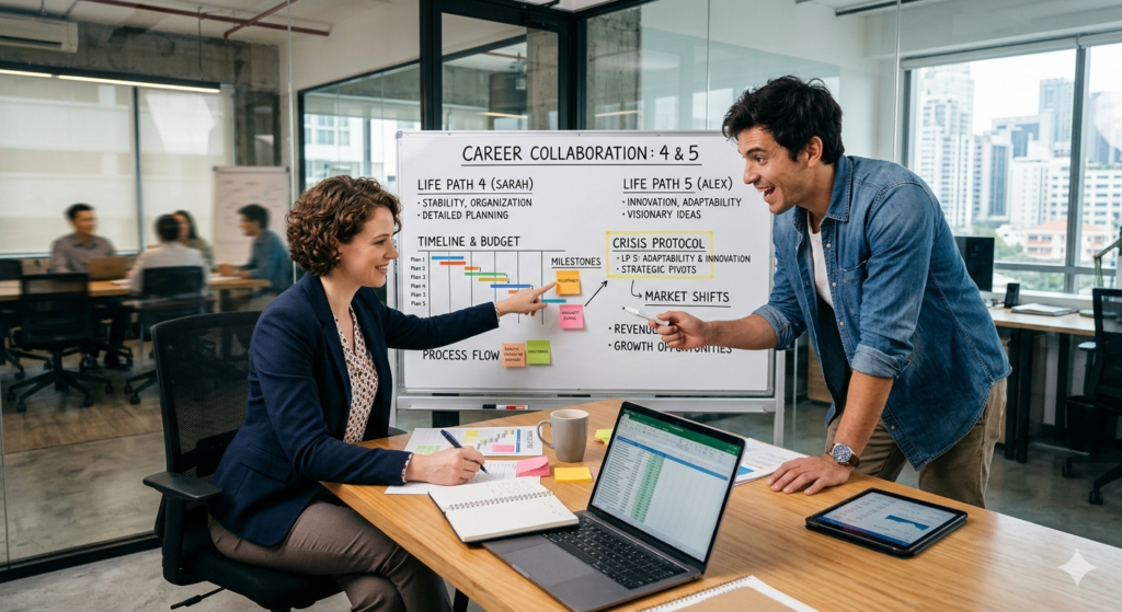 4 and 5 Work Together in Career