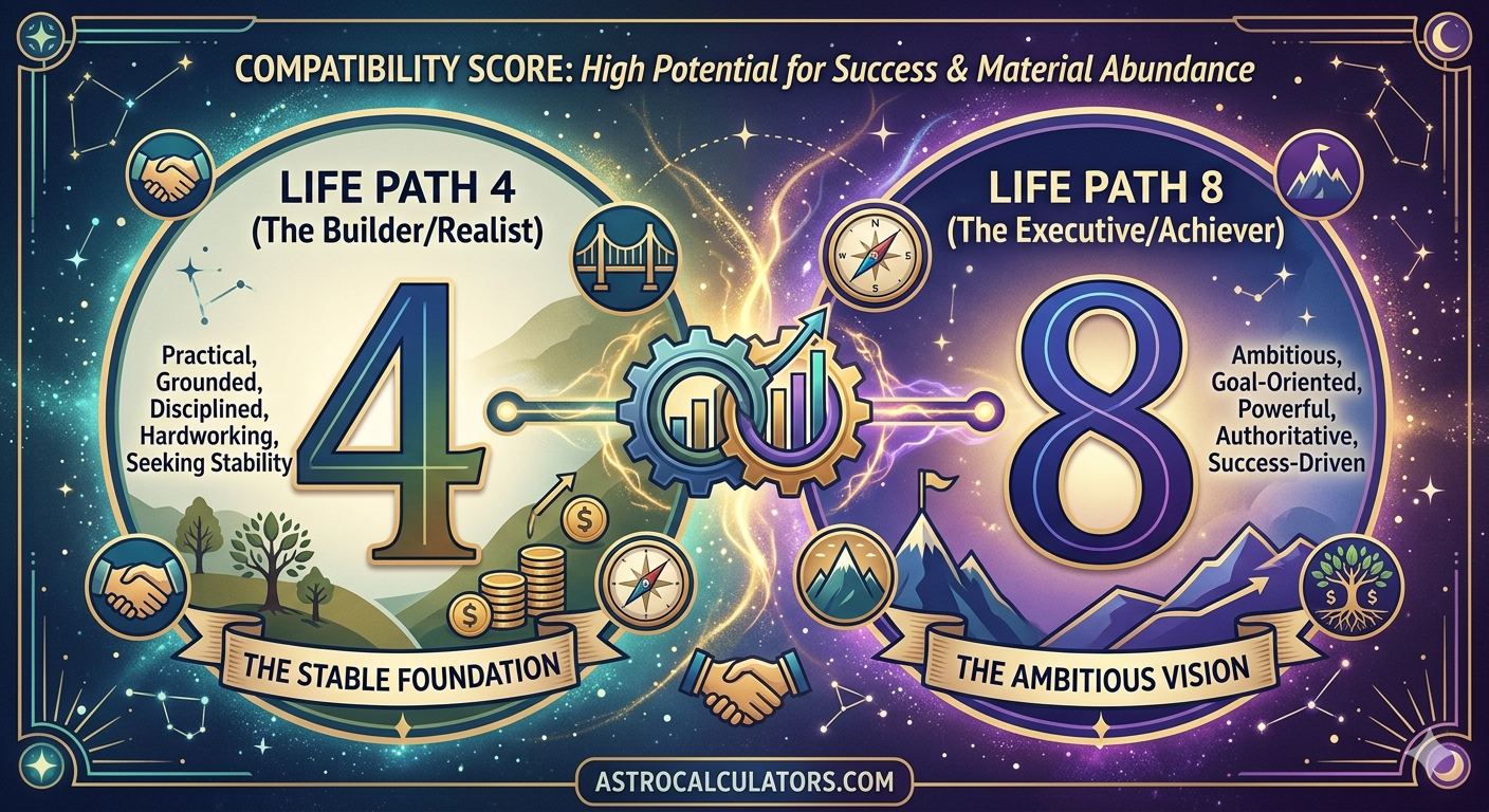 Life Path 4 and 8 Compatibility – Love and Relationships