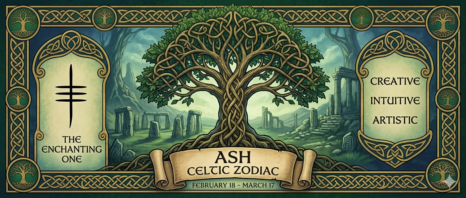 Ash Celtic Zodiac Sign — Meaning, Traits & The Enchanter