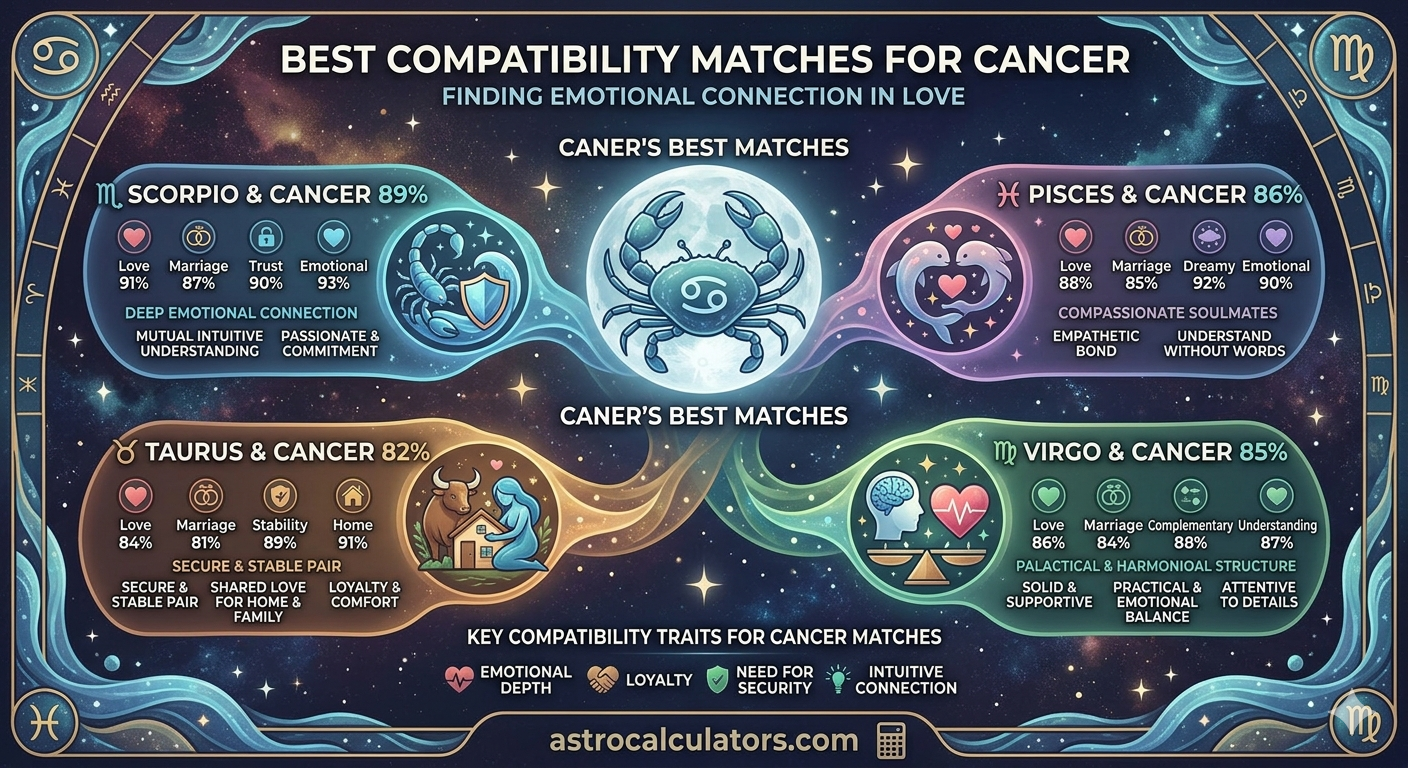Cancer Compatibility with All 12 Zodiac Signs - Best and Worst Zodiac
