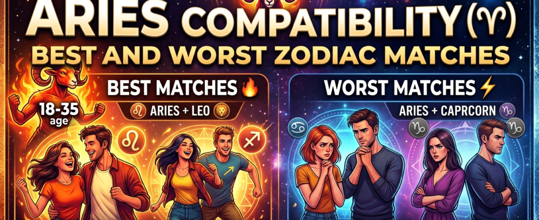Aries Compatibility with All 12 Zodiac Signs – Best and Worst Zodiac Matches