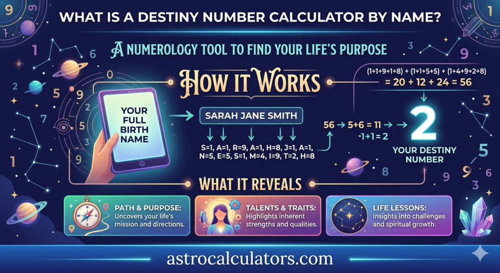 Destiny Number Calculator by Name