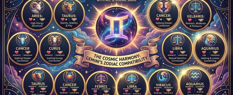 Gemini Compatibility with All 12 Zodiac Signs – Best and Worst Matches in Love