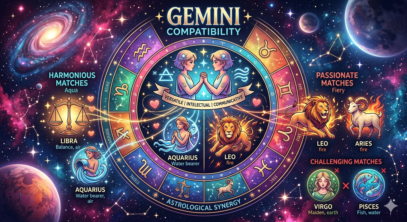 Gemini Compatibility with All 12 Zodiac Signs - Best to Worst