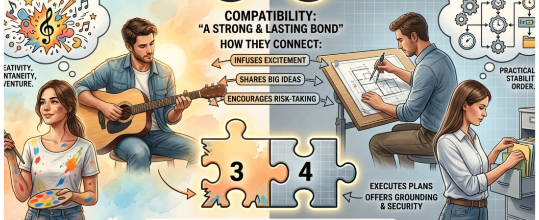Life Path 3 and 4 Compatibility – Love and Relationships