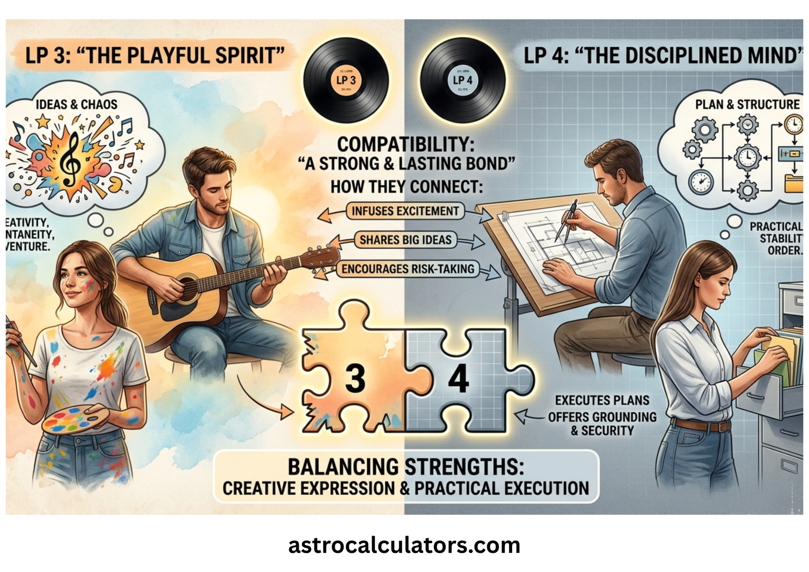 Life Path 3 and 4 Compatibility – Love and Relationships