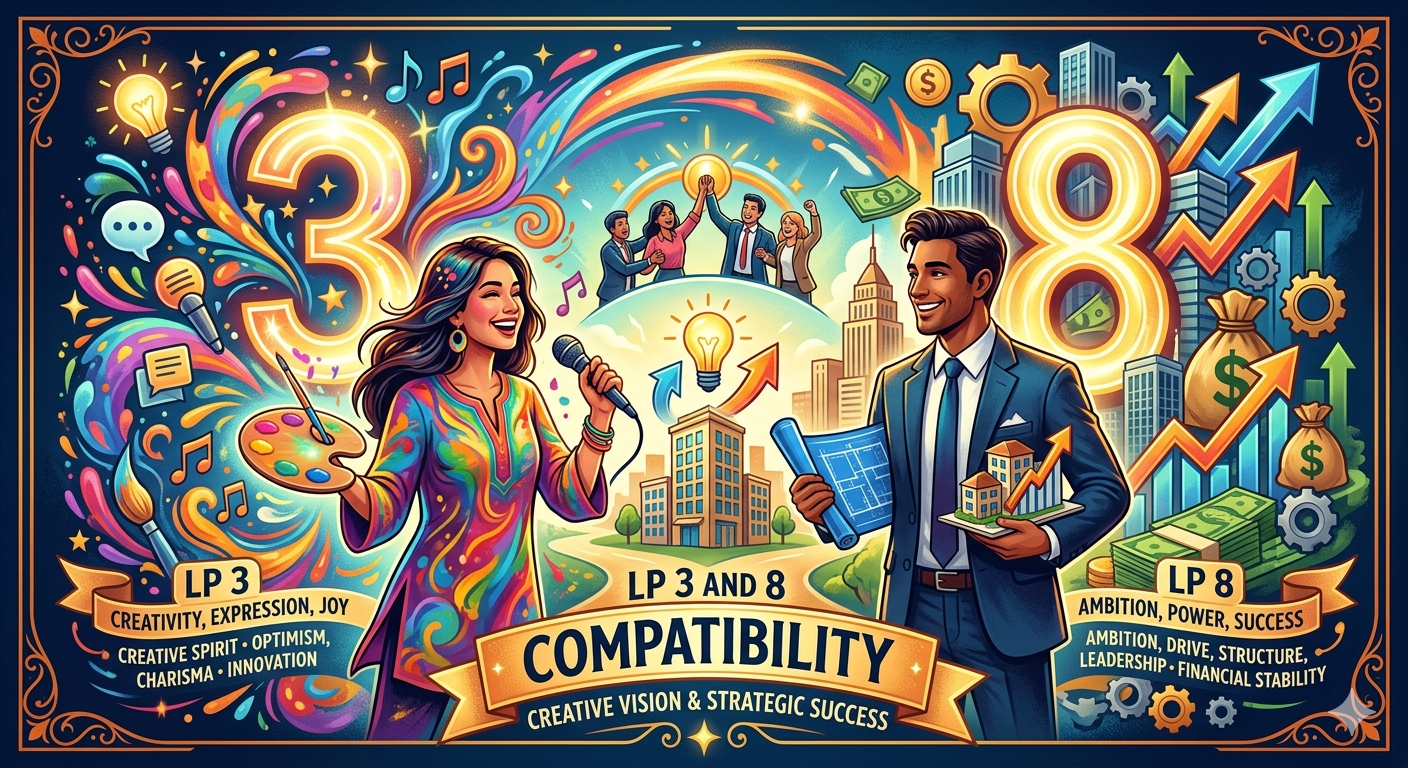 Life Path 3 and 8 Compatibility – Love and Relationships