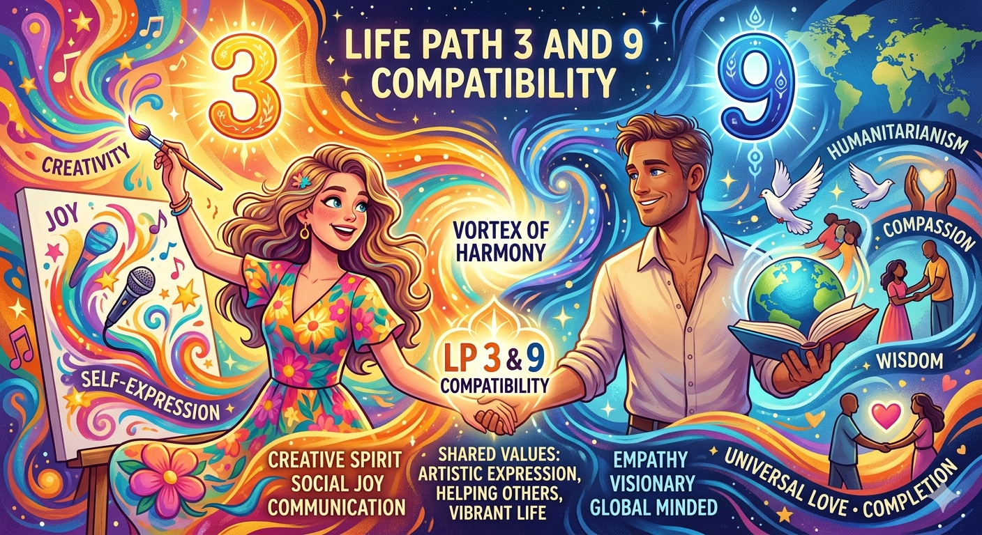 Life Path 3 and 9 Compatibility – Love and Relationships