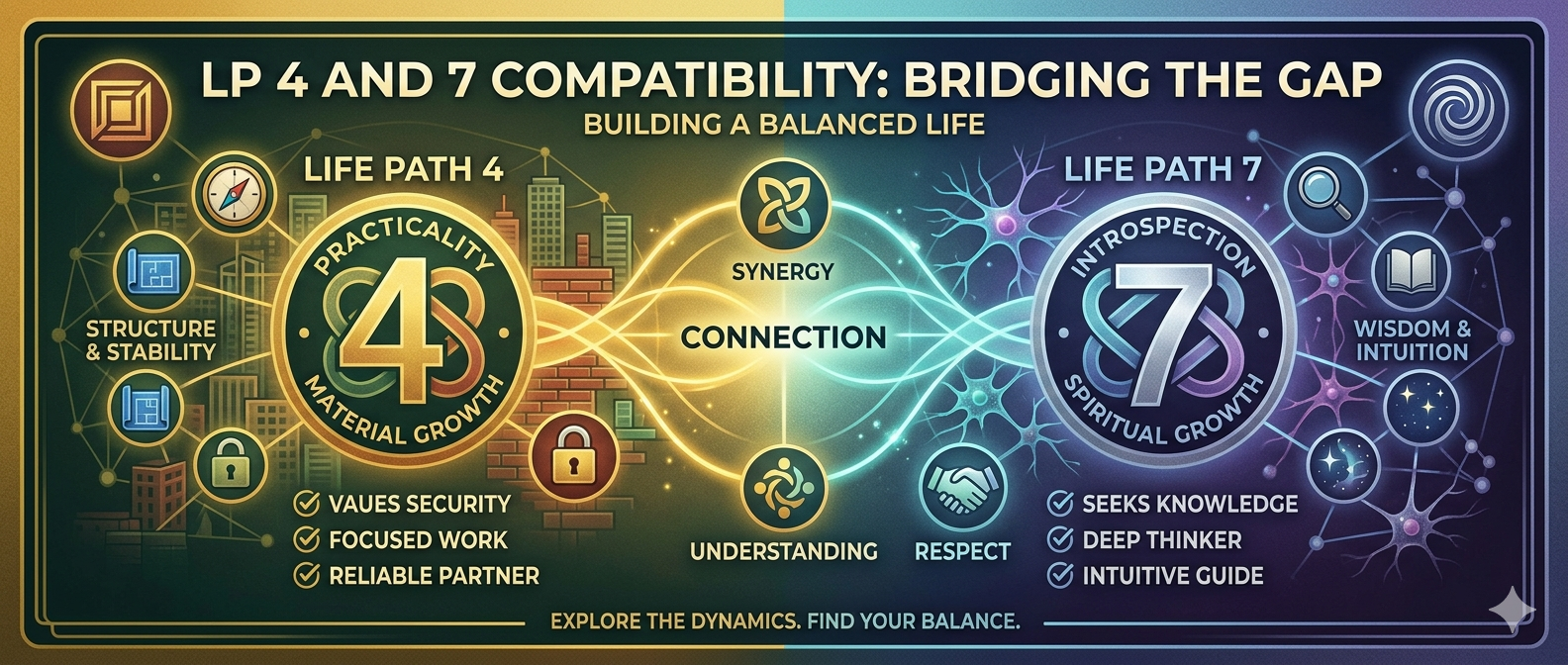 Life Path 4 and 7 Compatibility – Love and Relationships