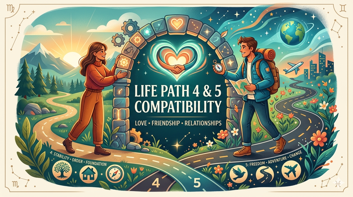 Life Path 4 and 5 Compatibility – Love, Friendship and Relationships