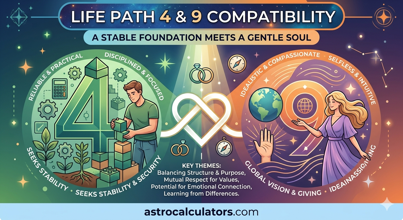 Life Path 4 and 9 Compatibility – Love and Relationships
