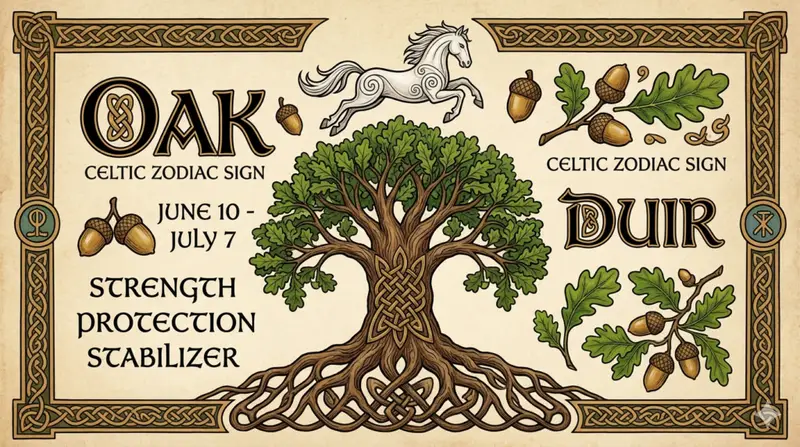 Oak Celtic Zodiac Sign