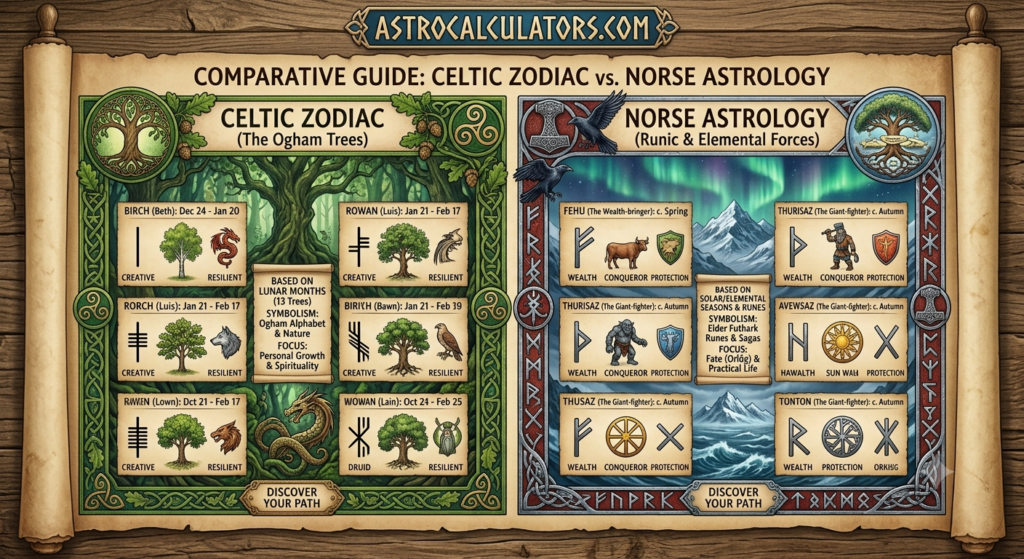 Celtic Zodiac Compare to Norse Astrology