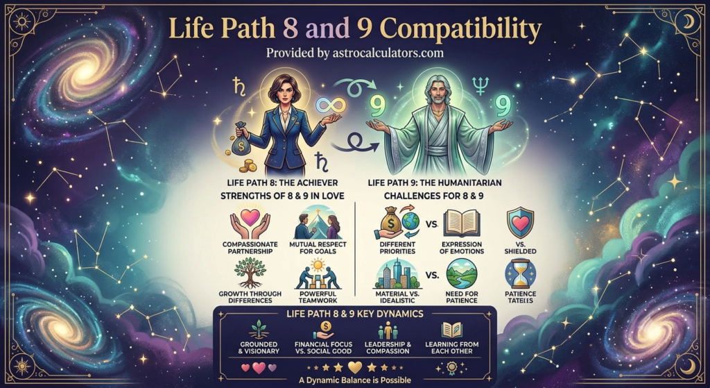 Life Path 8 and 9 Compatibility astrology