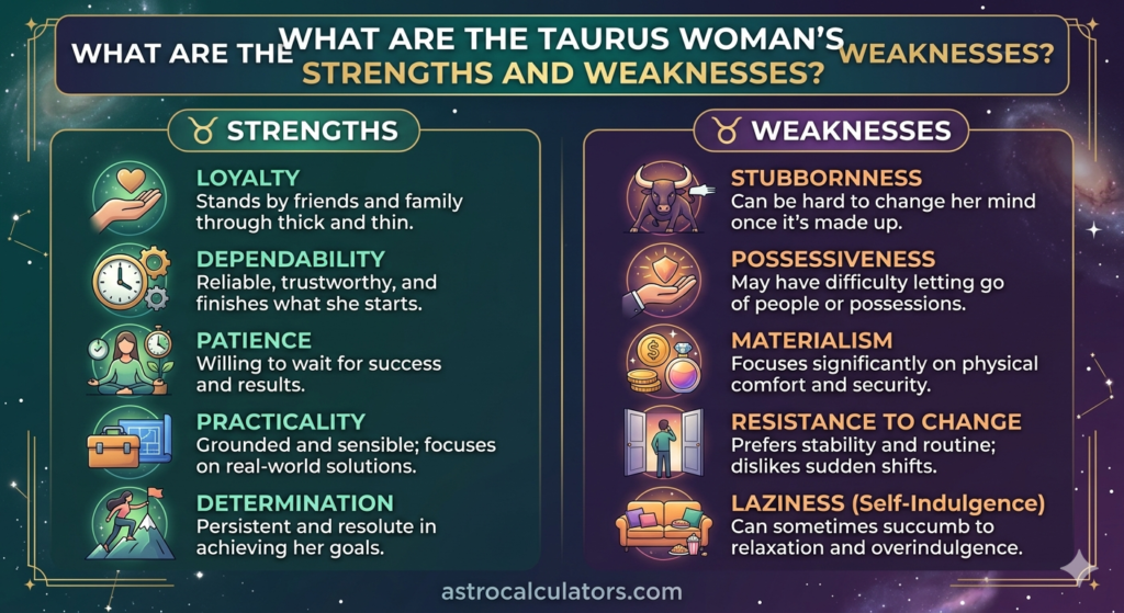 Taurus Woman's Strengths and Weaknesses