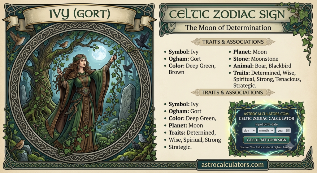 Ivy Celtic Zodiac Sign astrology