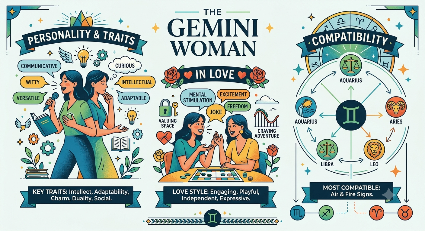 Gemini Woman – Personality, Traits, Love and Compatibility