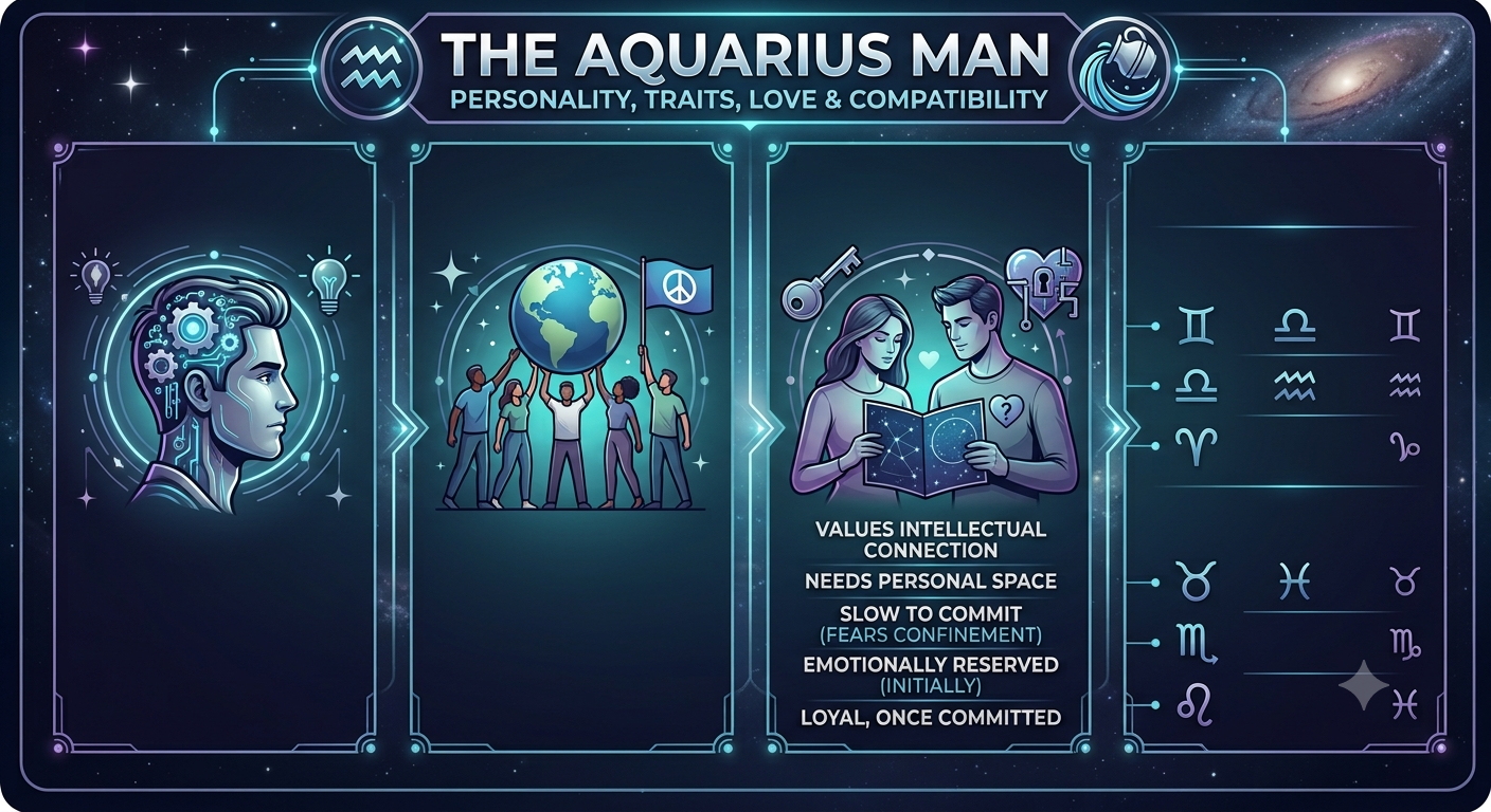 Aquarius Man: Personality, Traits, Love and Compatibility