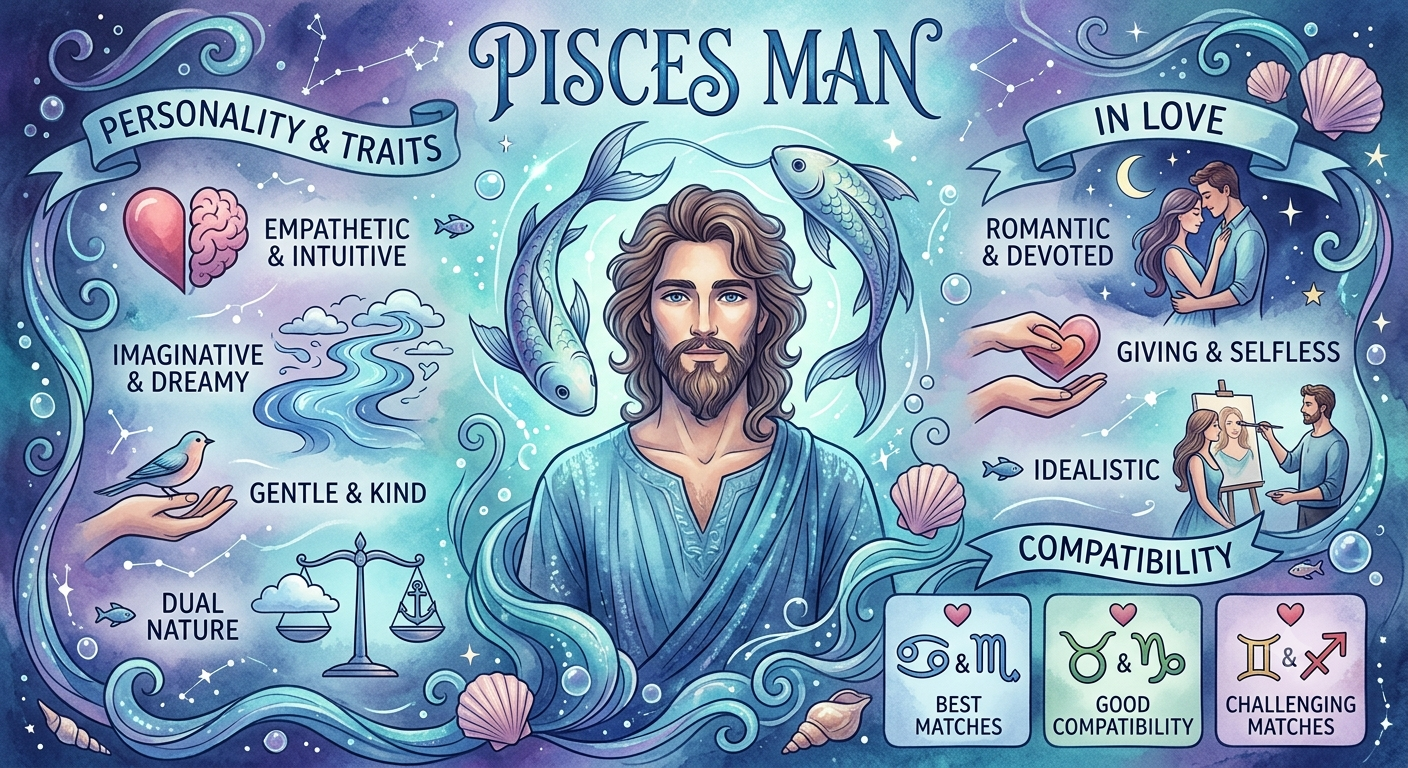 Pisces Man: Personality, Traits, Love and Compatibility