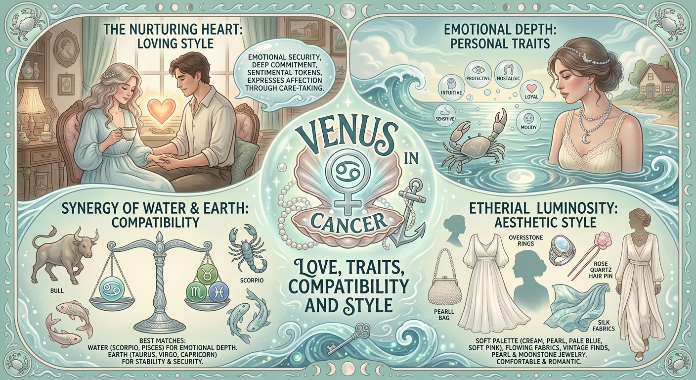 Venus in Cancer: Love, Nurturing and Emotional Depth