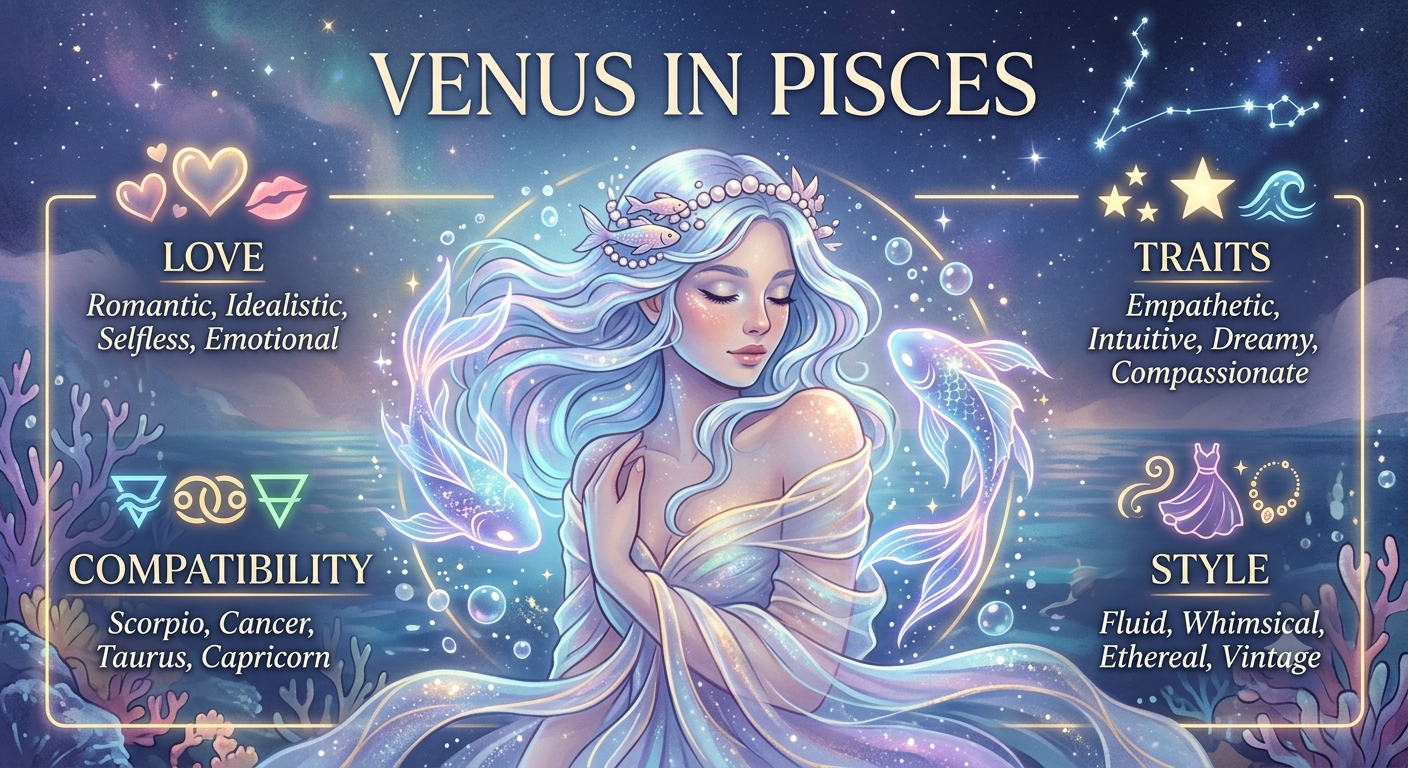Venus in Pisces: Love, Traits, Compatibility and Style